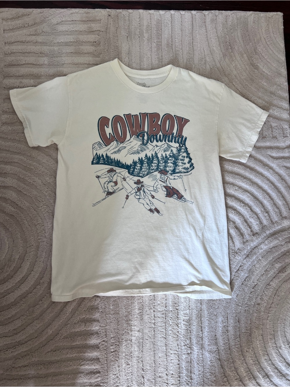 Cowboy Downhill Graphic Tee - White